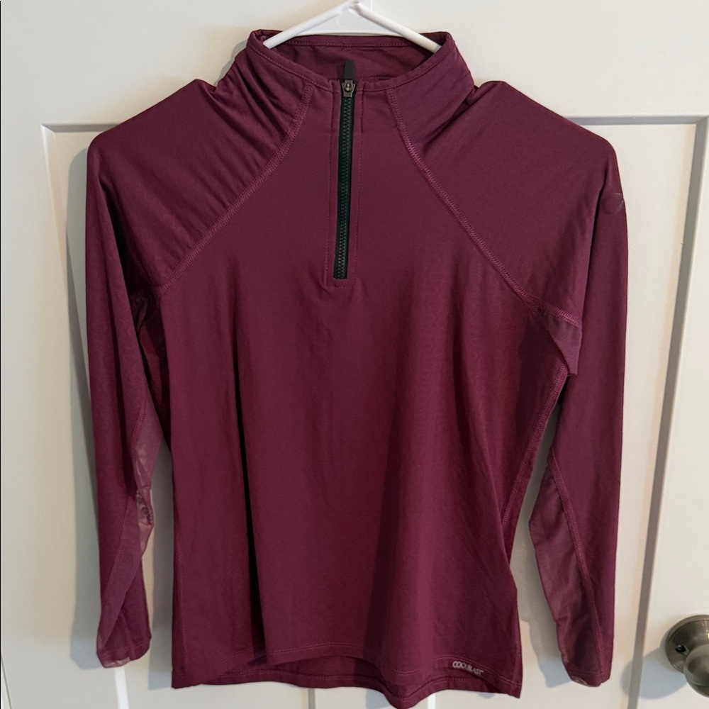 Stride Equestrian Coolblast Burgundy Quarter-Zip Pullover